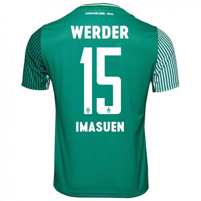 Criança Camisola Joel Imasuen #15 Verde Principal 2023/24 Camisa Brasil