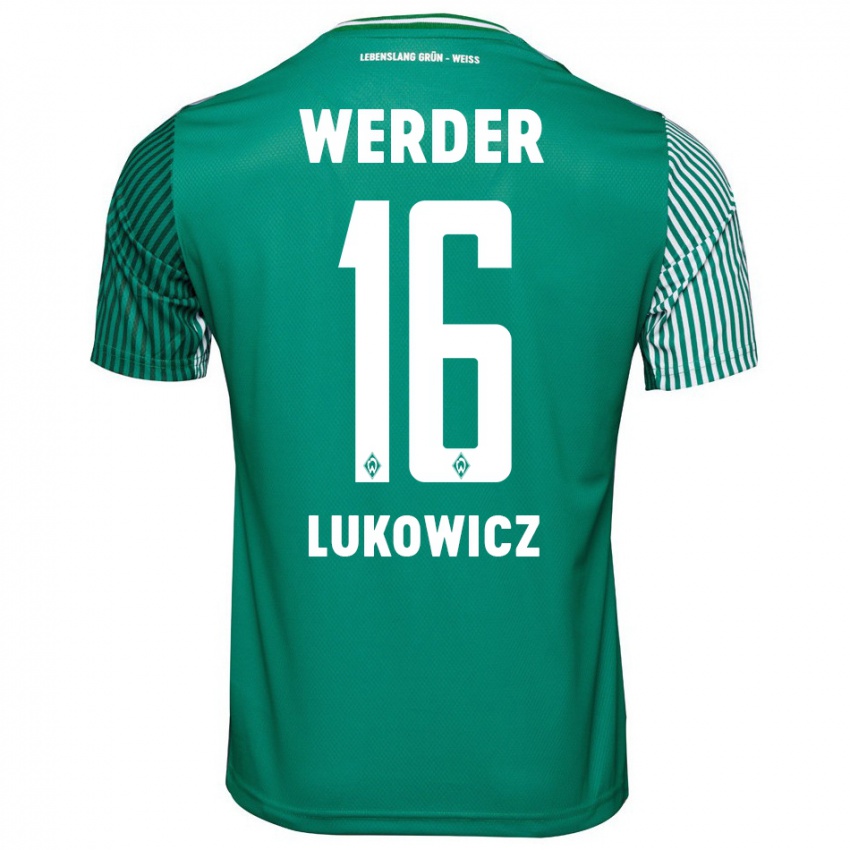 Criança Camisola Maik Lukowicz #16 Verde Principal 2023/24 Camisa Brasil