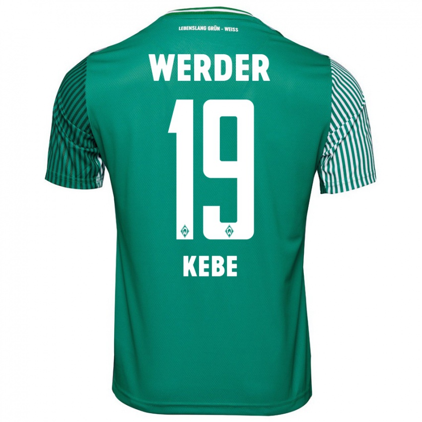 Criança Camisola David Kébé #19 Verde Principal 2023/24 Camisa Brasil