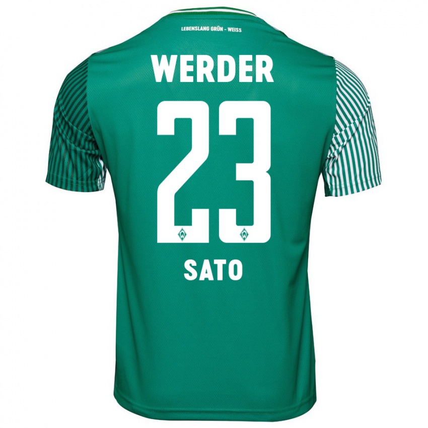 Criança Camisola Kein Sato #23 Verde Principal 2023/24 Camisa Brasil