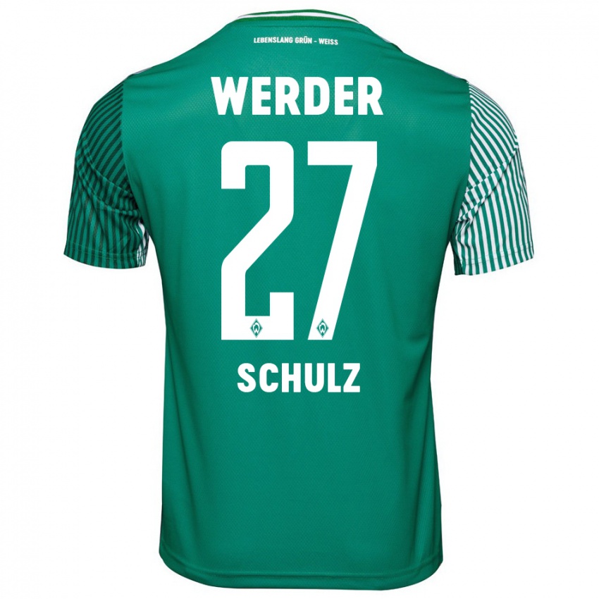 Criança Camisola Ole Schulz #27 Verde Principal 2023/24 Camisa Brasil