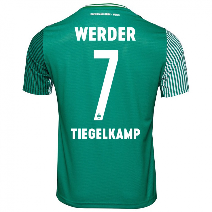 Criança Camisola Maximilian Tiegelkamp #7 Verde Principal 2023/24 Camisa Brasil