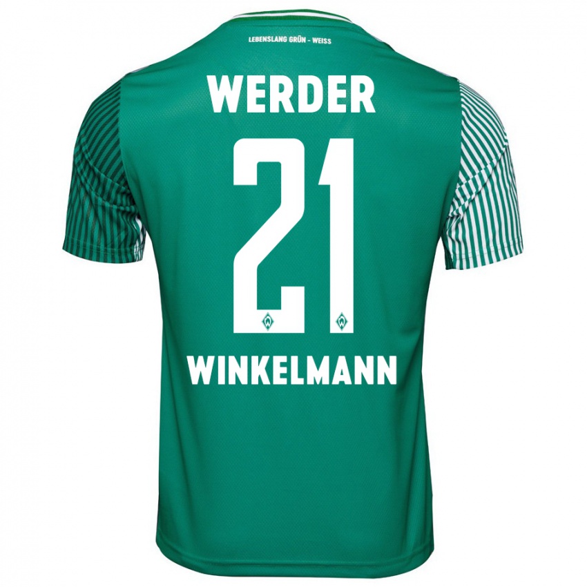 Criança Camisola Till Winkelmann #21 Verde Principal 2023/24 Camisa Brasil