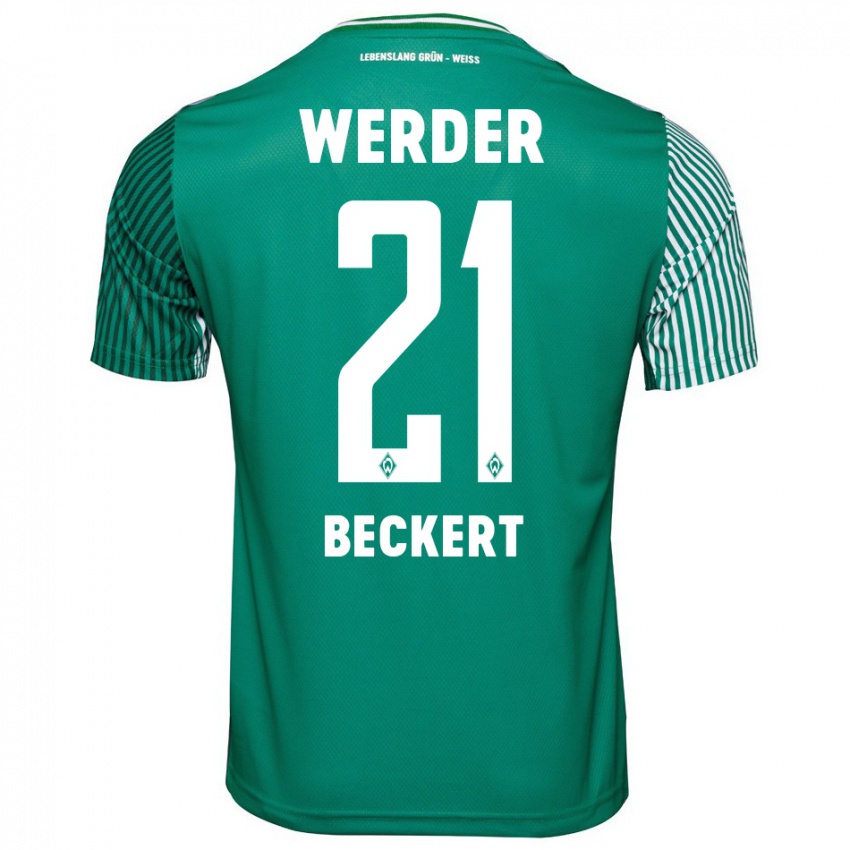 Criança Camisola Jonathan Beckert #21 Verde Principal 2023/24 Camisa Brasil