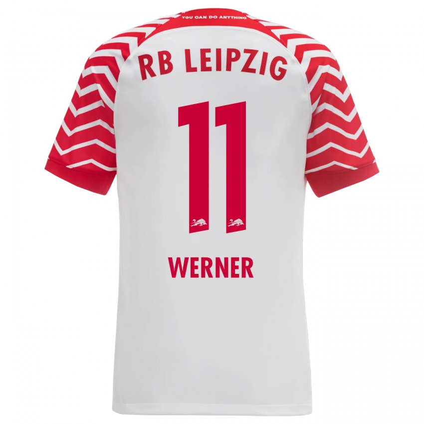 Criança Camisola Timo Werner #11 Branco Principal 2023/24 Camisa Brasil