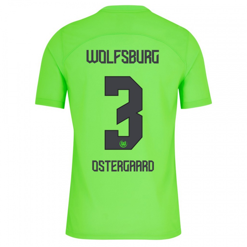 Criança Camisola Christian Östergaard #3 Verde Principal 2023/24 Camisa Brasil