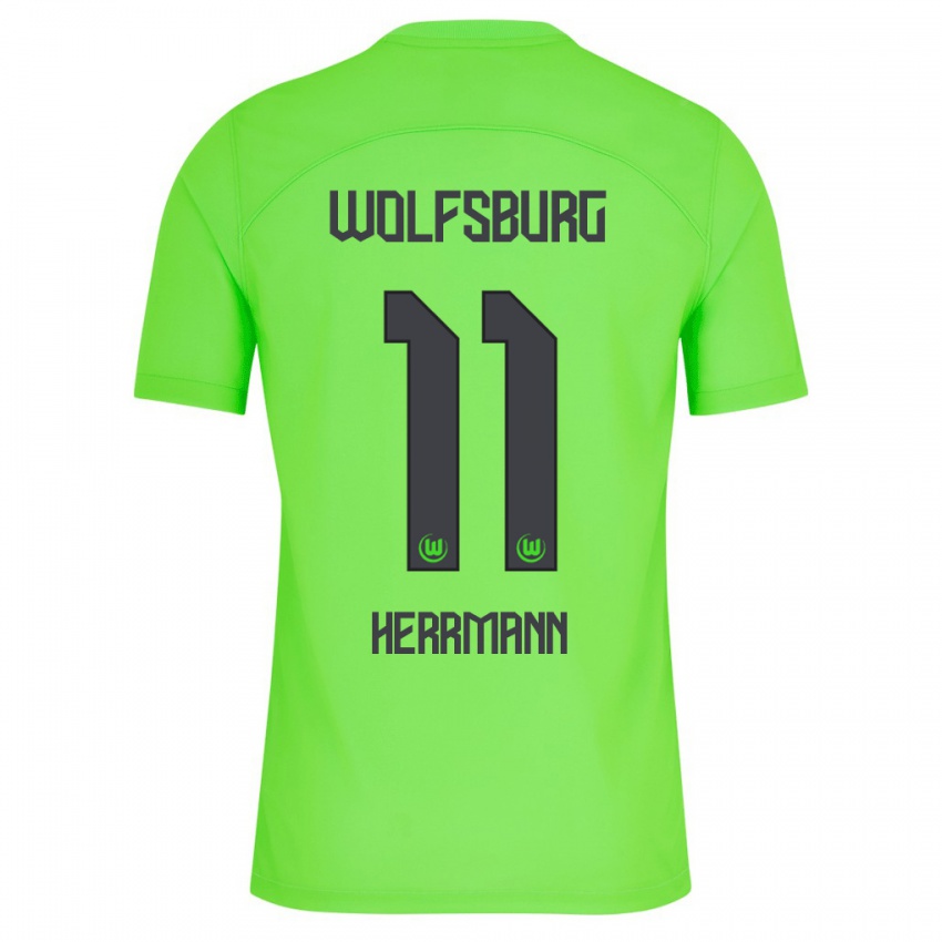 Criança Camisola Max Herrmann #11 Verde Principal 2023/24 Camisa Brasil