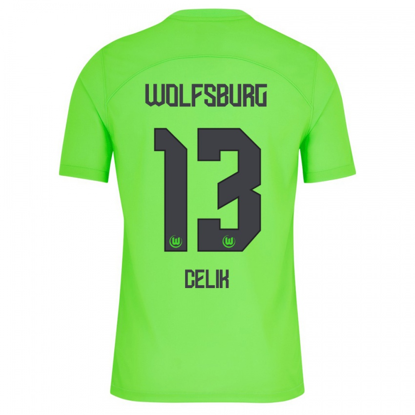 Criança Camisola Dennis Celik #13 Verde Principal 2023/24 Camisa Brasil