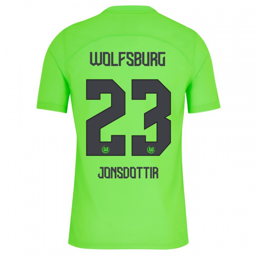 Criança Camisola Sveindís Jane Jónsdóttir #23 Verde Principal 2023/24 Camisa Brasil