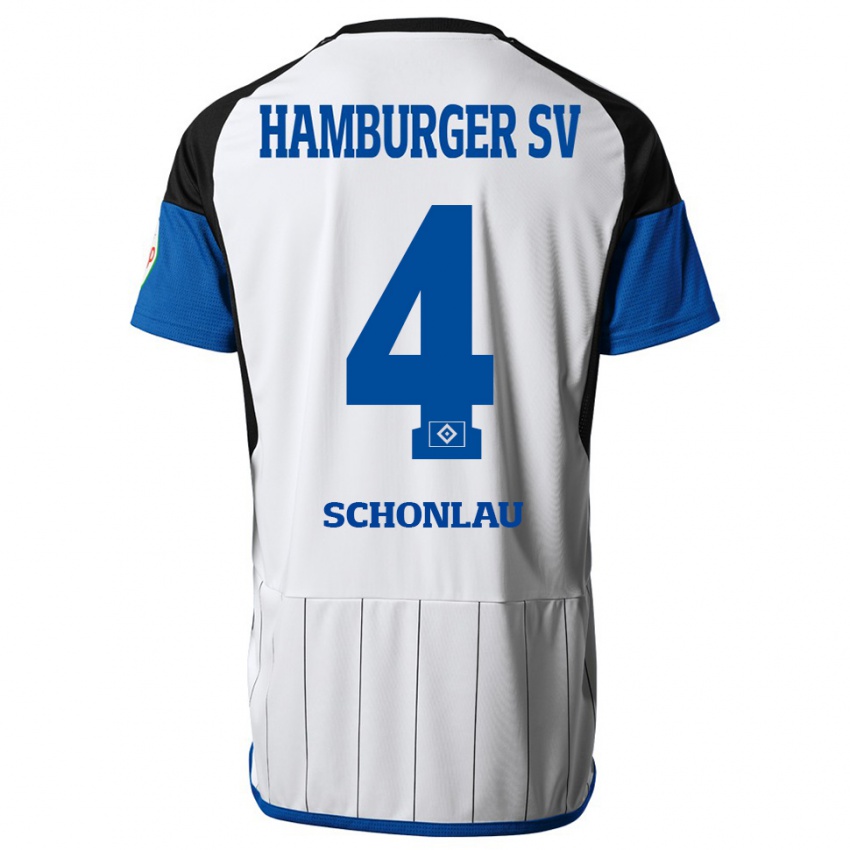 Criança Camisola Sebastian Schonlau #4 Branco Principal 2023/24 Camisa Brasil