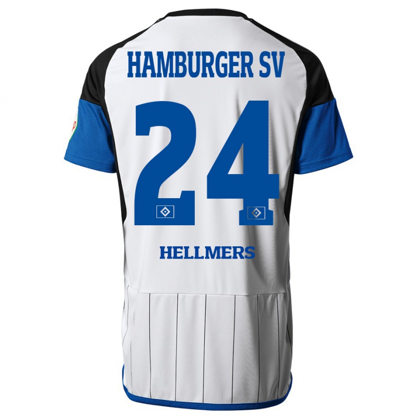 Criança Camisola Maximilian Hellmers #24 Branco Principal 2023/24 Camisa Brasil