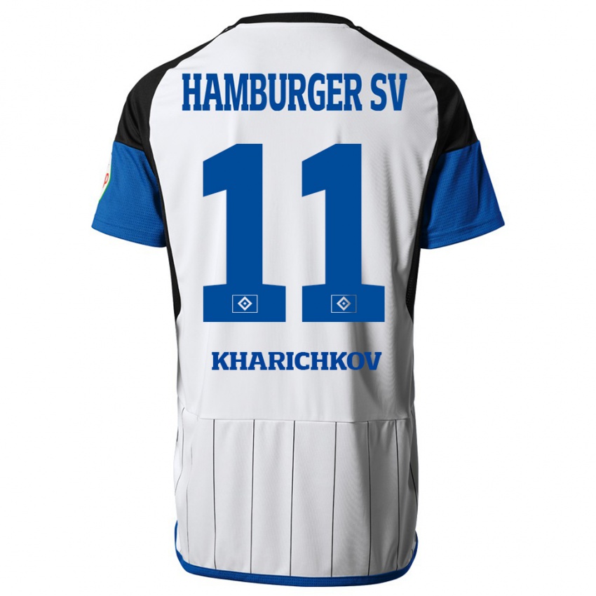 Criança Camisola Valentyn Kharichkov #11 Branco Principal 2023/24 Camisa Brasil