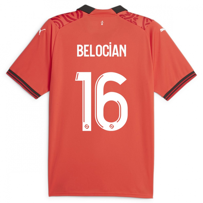 Criança Camisola Jeanuël Belocian #16 Vermelho Principal 2023/24 Camisa Brasil