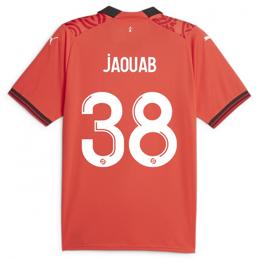 Criança Camisola Mohamed Jaouab #38 Vermelho Principal 2023/24 Camisa Brasil