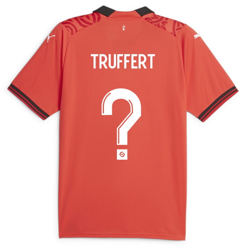 Criança Camisola Florian Truffert #0 Vermelho Principal 2023/24 Camisa Brasil