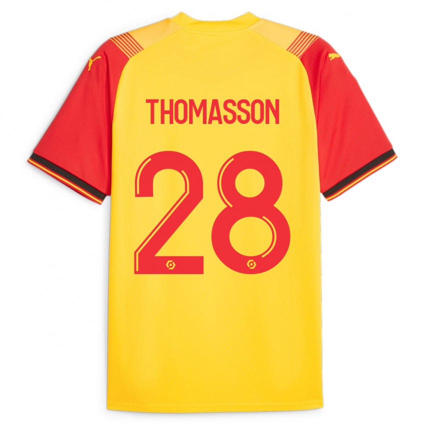 Criança Camisola Adrien Thomasson #28 Amarelo Principal 2023/24 Camisa Brasil