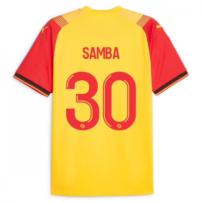 Criança Camisola Brice Samba #30 Amarelo Principal 2023/24 Camisa Brasil