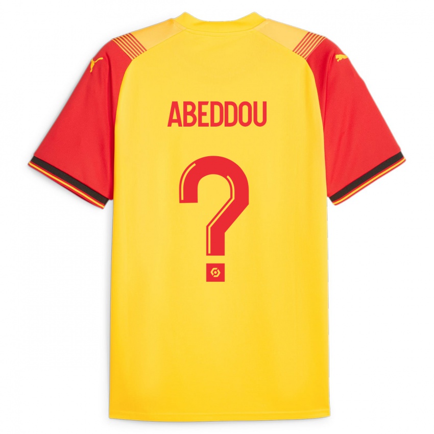 Criança Camisola Adam Abeddou #0 Amarelo Principal 2023/24 Camisa Brasil