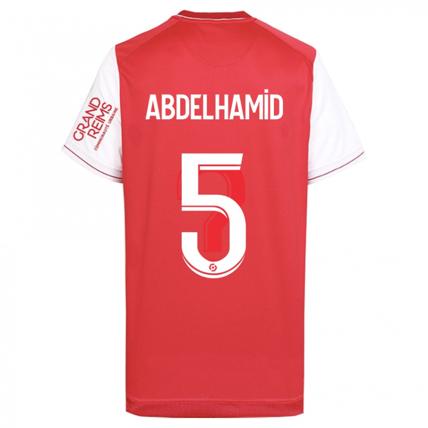 Criança Camisola Yunis Abdelhamid #5 Vermelho Principal 2023/24 Camisa Brasil