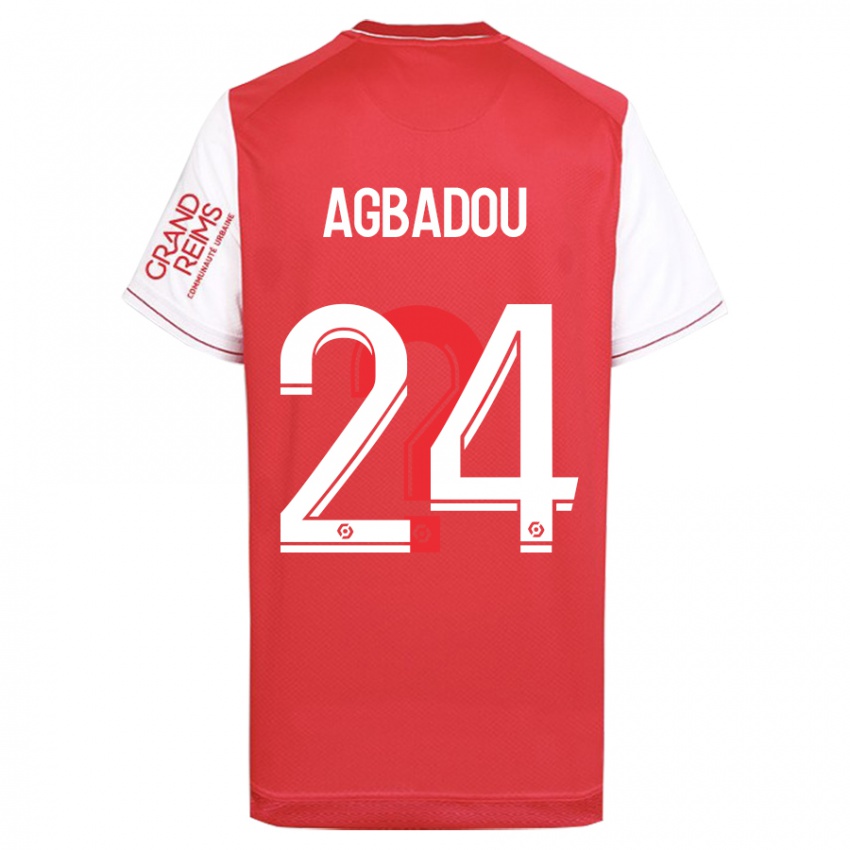 Criança Camisola Emmanuel Agbadou #24 Vermelho Principal 2023/24 Camisa Brasil