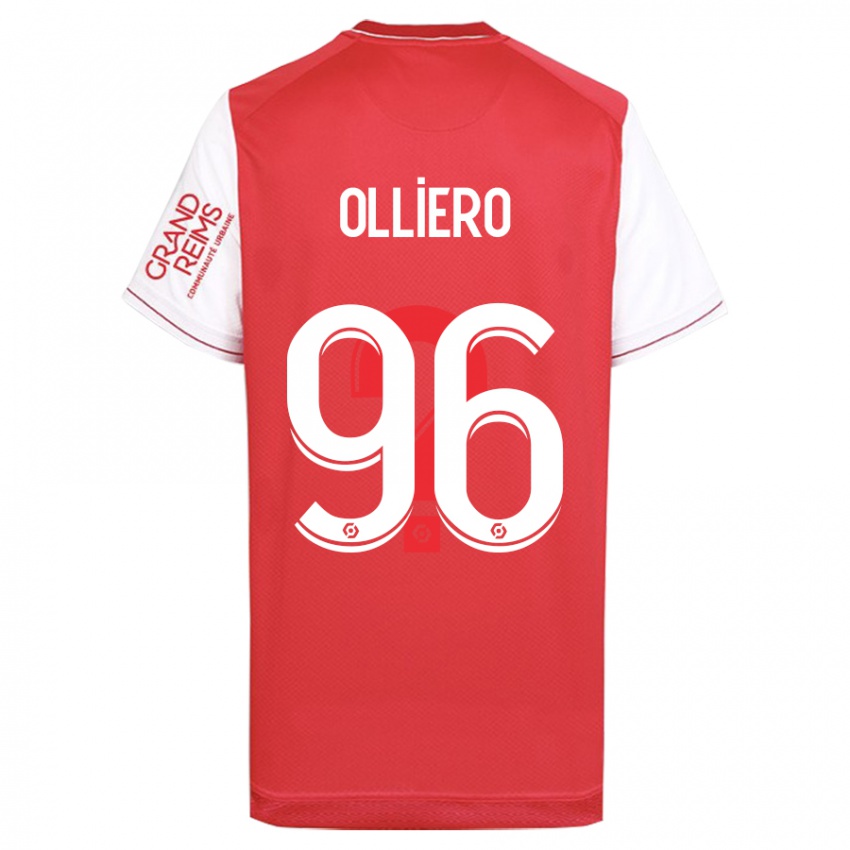 Criança Camisola Alexandre Olliero #96 Vermelho Principal 2023/24 Camisa Brasil