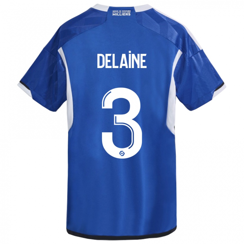 Criança Camisola Thomas Delaine #3 Azul Principal 2023/24 Camisa Brasil