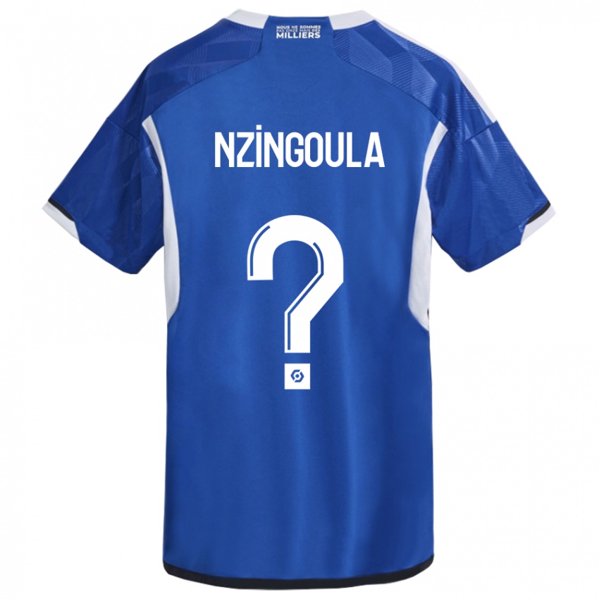 Criança Camisola Rabby Nzingoula #0 Azul Principal 2023/24 Camisa Brasil