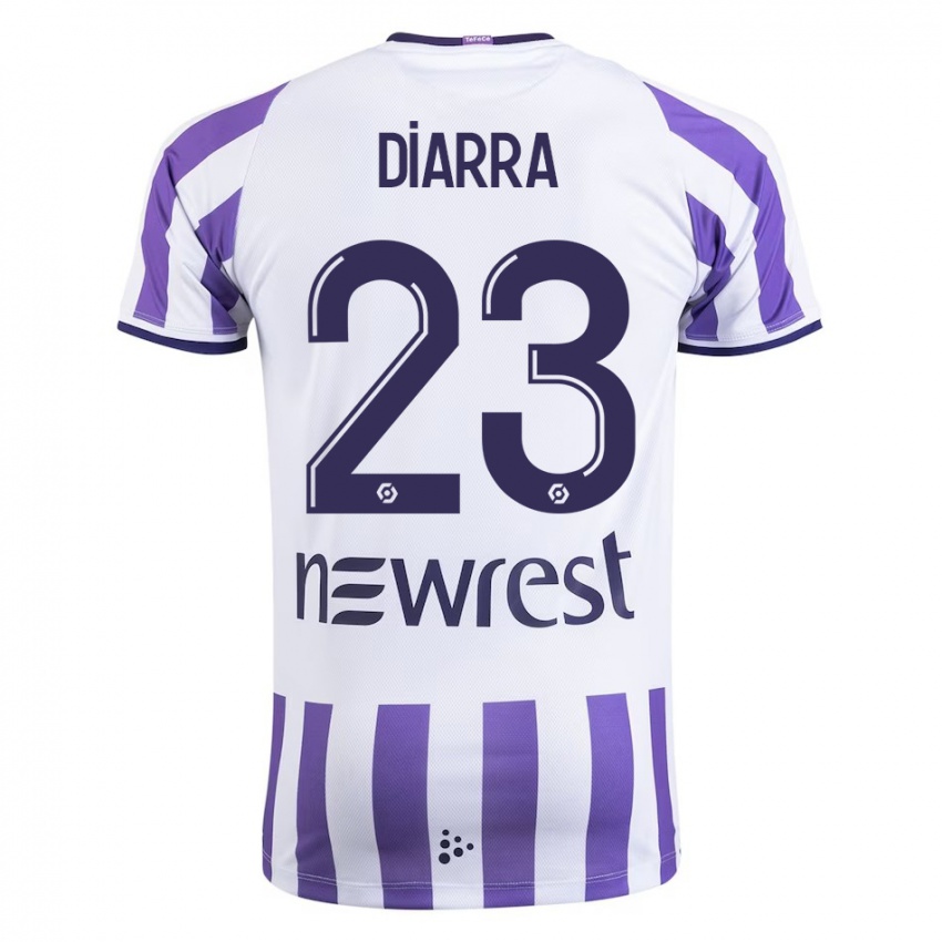 Criança Camisola Moussa Diarra #23 Branco Principal 2023/24 Camisa Brasil