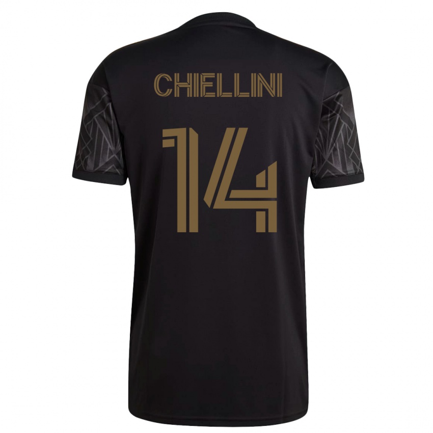 Criança Camisola Giorgio Chiellini #14 Preto Principal 2023/24 Camisa Brasil