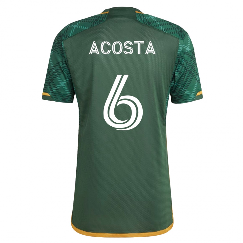 Criança Camisola Bryan Acosta #6 Verde Principal 2023/24 Camisa Brasil