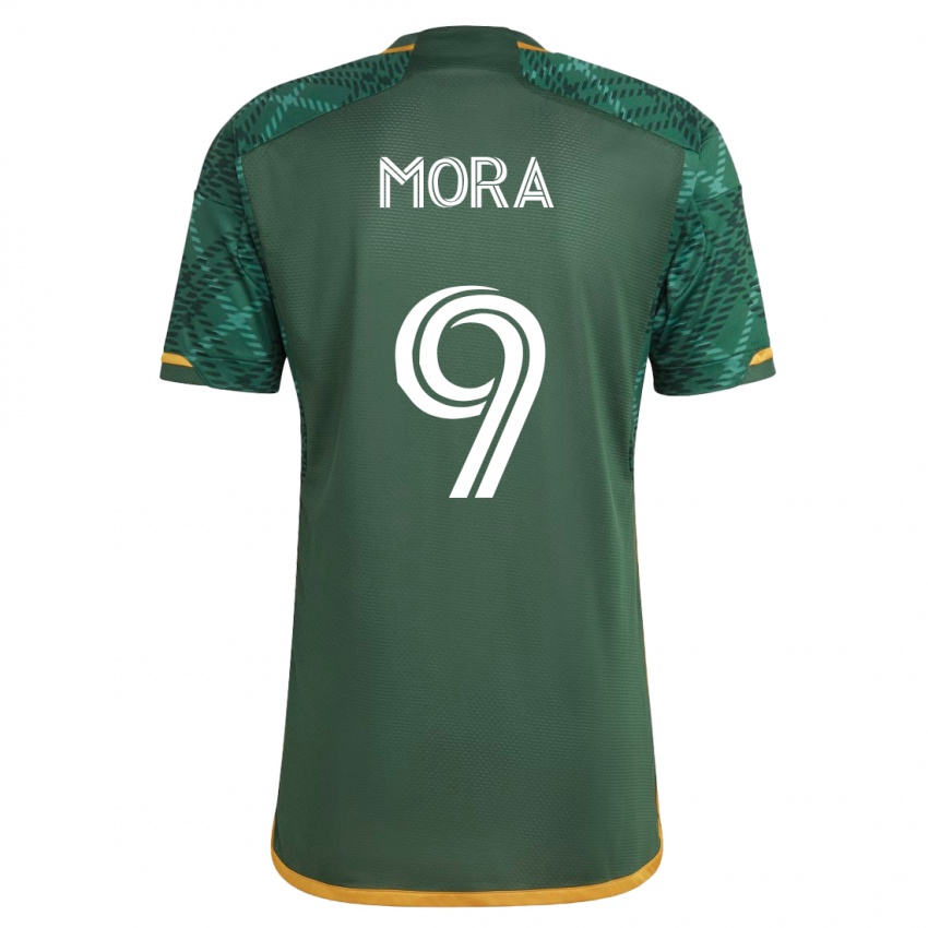 Criança Camisola Felipe Mora #9 Verde Principal 2023/24 Camisa Brasil