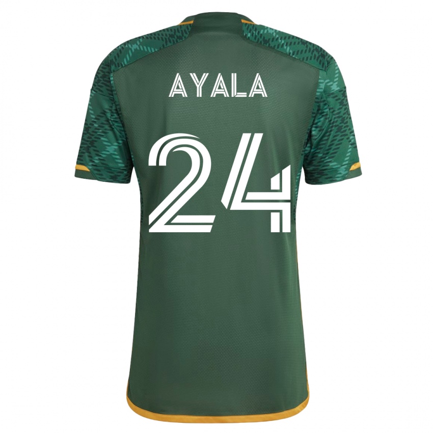 Criança Camisola David Ayala #24 Verde Principal 2023/24 Camisa Brasil