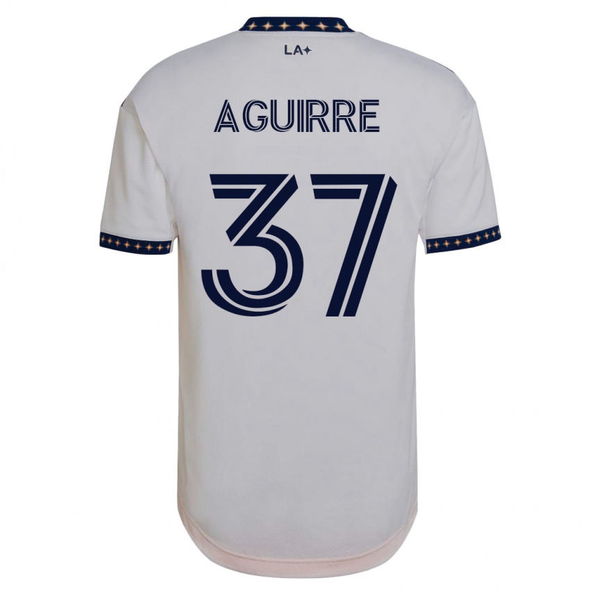 Criança Camisola Daniel Aguirre #37 Branco Principal 2023/24 Camisa Brasil