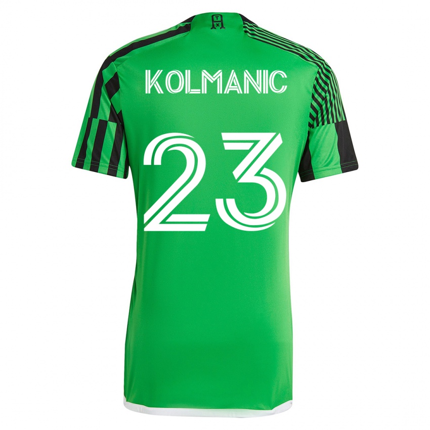 Criança Camisola Zan Kolmanic #23 Verde Preto Principal 2023/24 Camisa Brasil