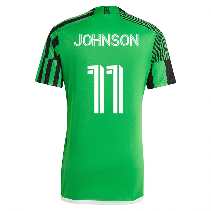 Criança Camisola Emmanuel Johnson #11 Verde Preto Principal 2023/24 Camisa Brasil