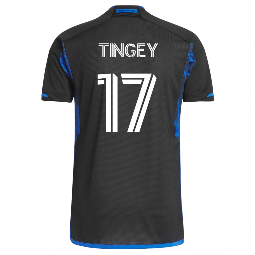 Criança Camisola Keegan Tingey #17 Azul Preto Principal 2023/24 Camisa Brasil