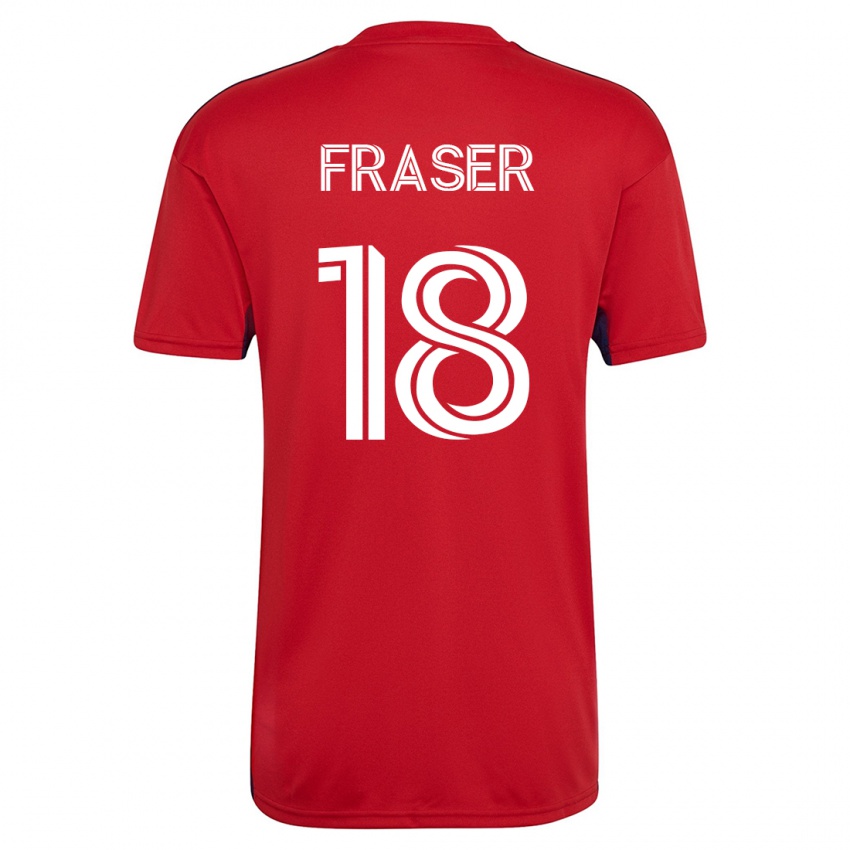 Criança Camisola Liam Fraser #18 Vermelho Principal 2023/24 Camisa Brasil