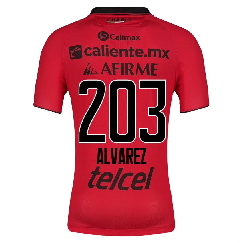 Criança Camisola Jaime Álvarez #203 Vermelho Principal 2023/24 Camisa Brasil