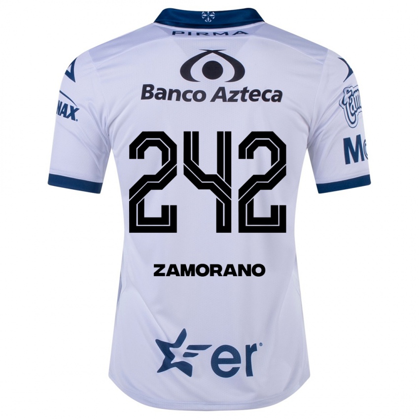 Criança Camisola Leonardo Zamorano #242 Branco Principal 2023/24 Camisa Brasil