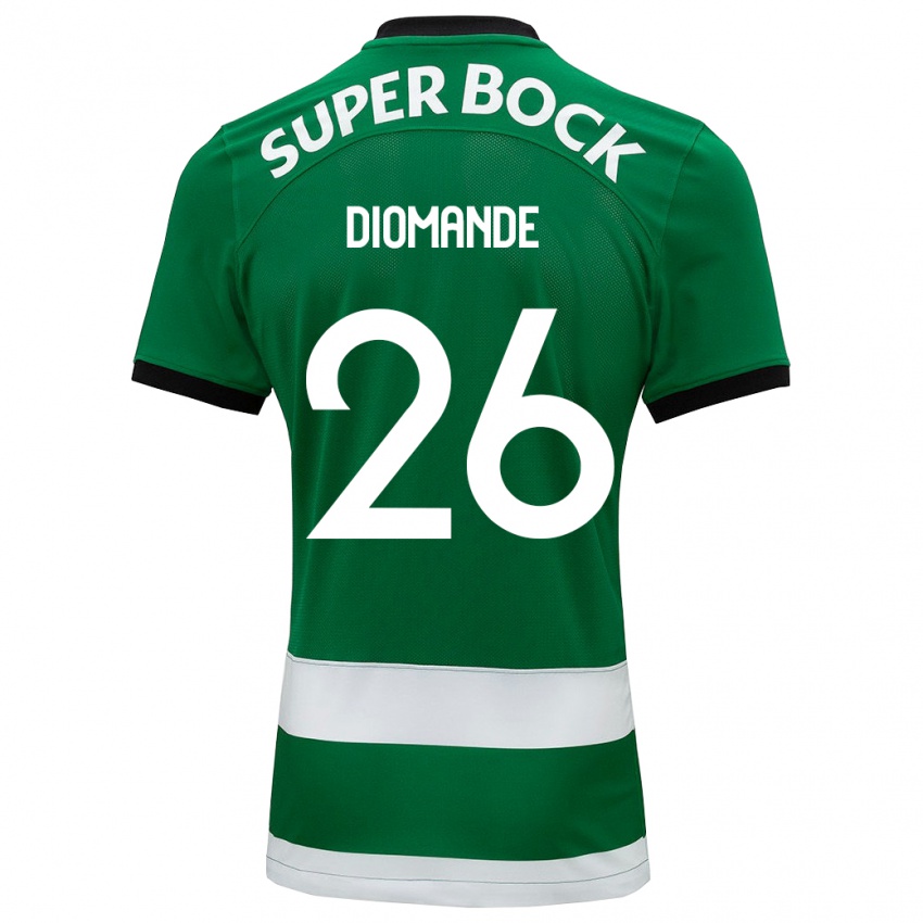Criança Camisola Ousmane Diomande #26 Verde Principal 2023/24 Camisa Brasil