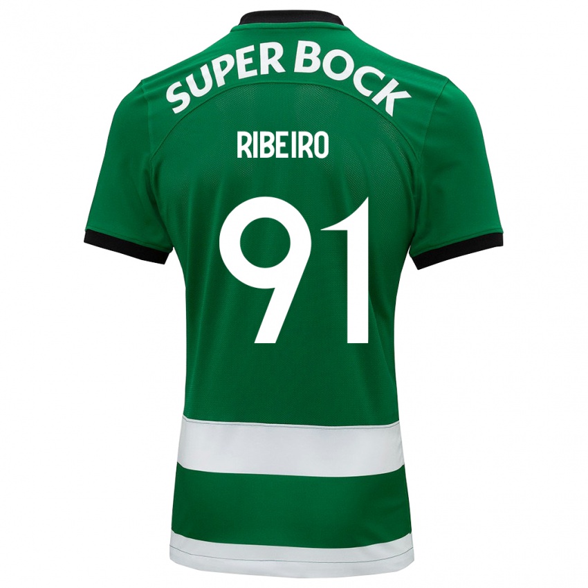 Criança Camisola Rodrigo Ribeiro #91 Verde Principal 2023/24 Camisa Brasil