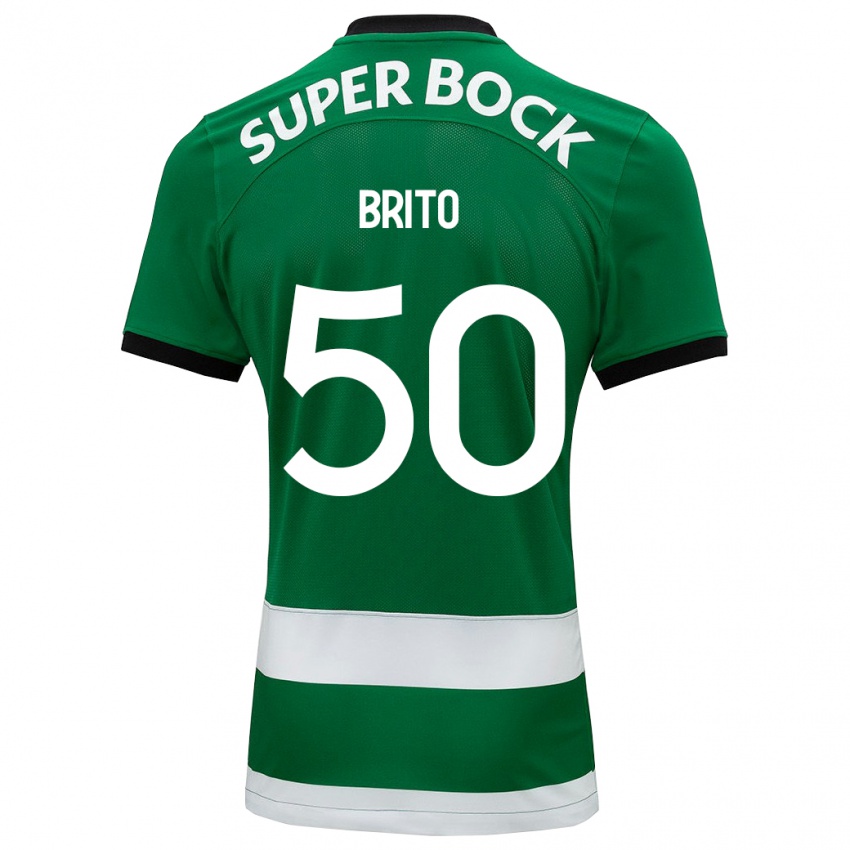 Criança Camisola Alexandre Brito #50 Verde Principal 2023/24 Camisa Brasil