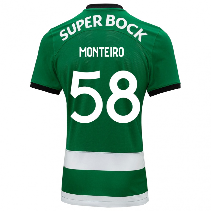 Criança Camisola David Monteiro #58 Verde Principal 2023/24 Camisa Brasil