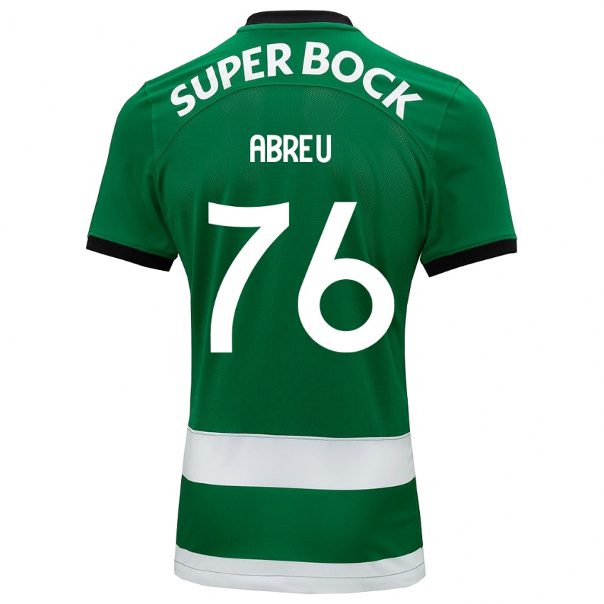 Criança Camisola Diogo Abreu #76 Verde Principal 2023/24 Camisa Brasil
