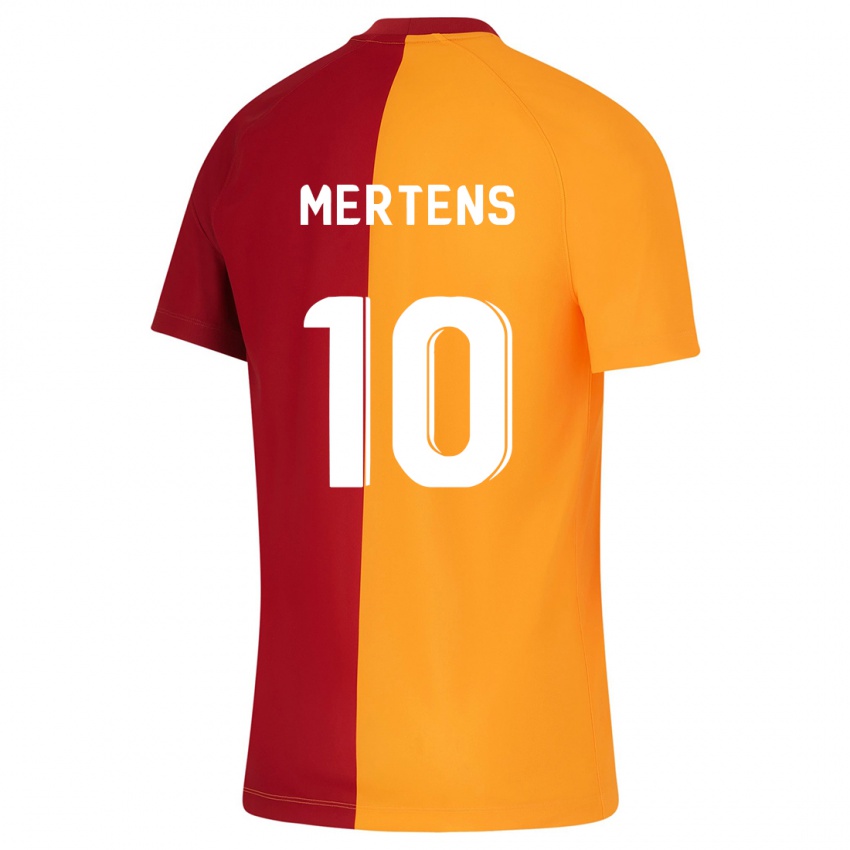 Criança Camisola Dries Mertens #10 Laranja Principal 2023/24 Camisa Brasil