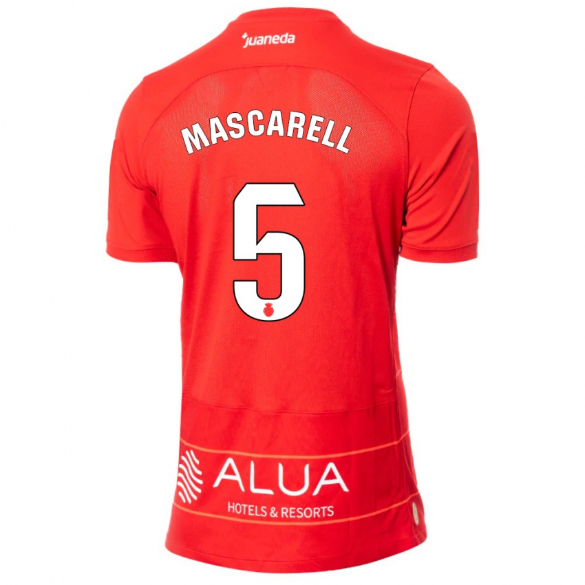 Criança Camisola Omar Mascarell #5 Vermelho Principal 2023/24 Camisa Brasil
