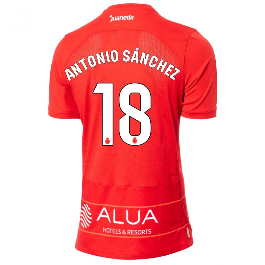 Criança Camisola Antonio Sánchez #18 Vermelho Principal 2023/24 Camisa Brasil