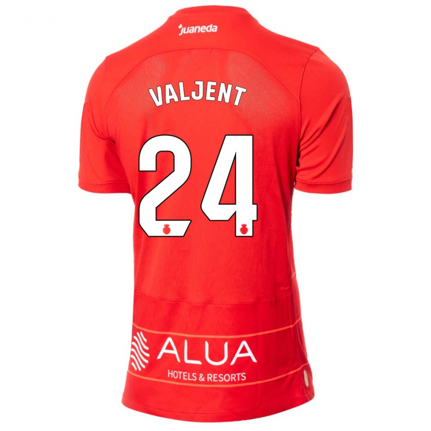 Criança Camisola Martin Valjent #24 Vermelho Principal 2023/24 Camisa Brasil