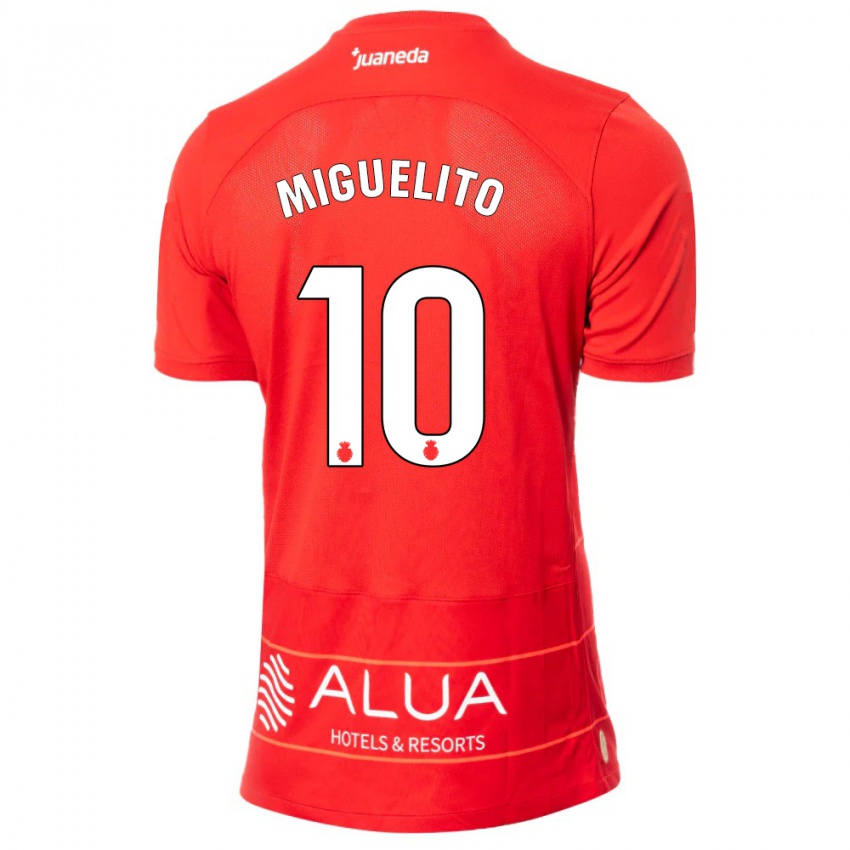 Criança Camisola Miguelito #10 Vermelho Principal 2023/24 Camisa Brasil