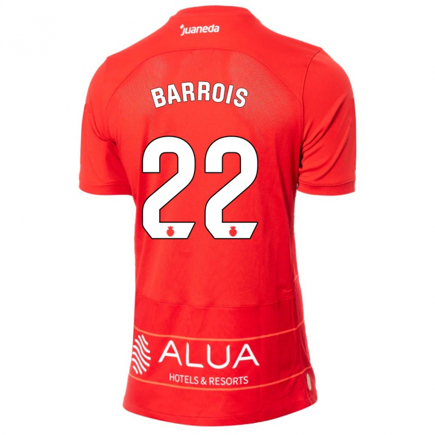 Criança Camisola Eliott Barrois #22 Vermelho Principal 2023/24 Camisa Brasil